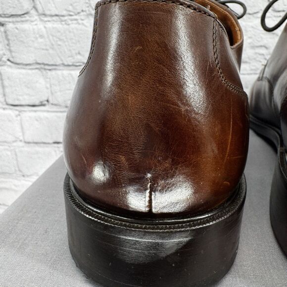 Bostonian Men\'s Sz 13 Wide Brown Derby Oxfords Leather Oxford Shoes 24863 Italy main image 15